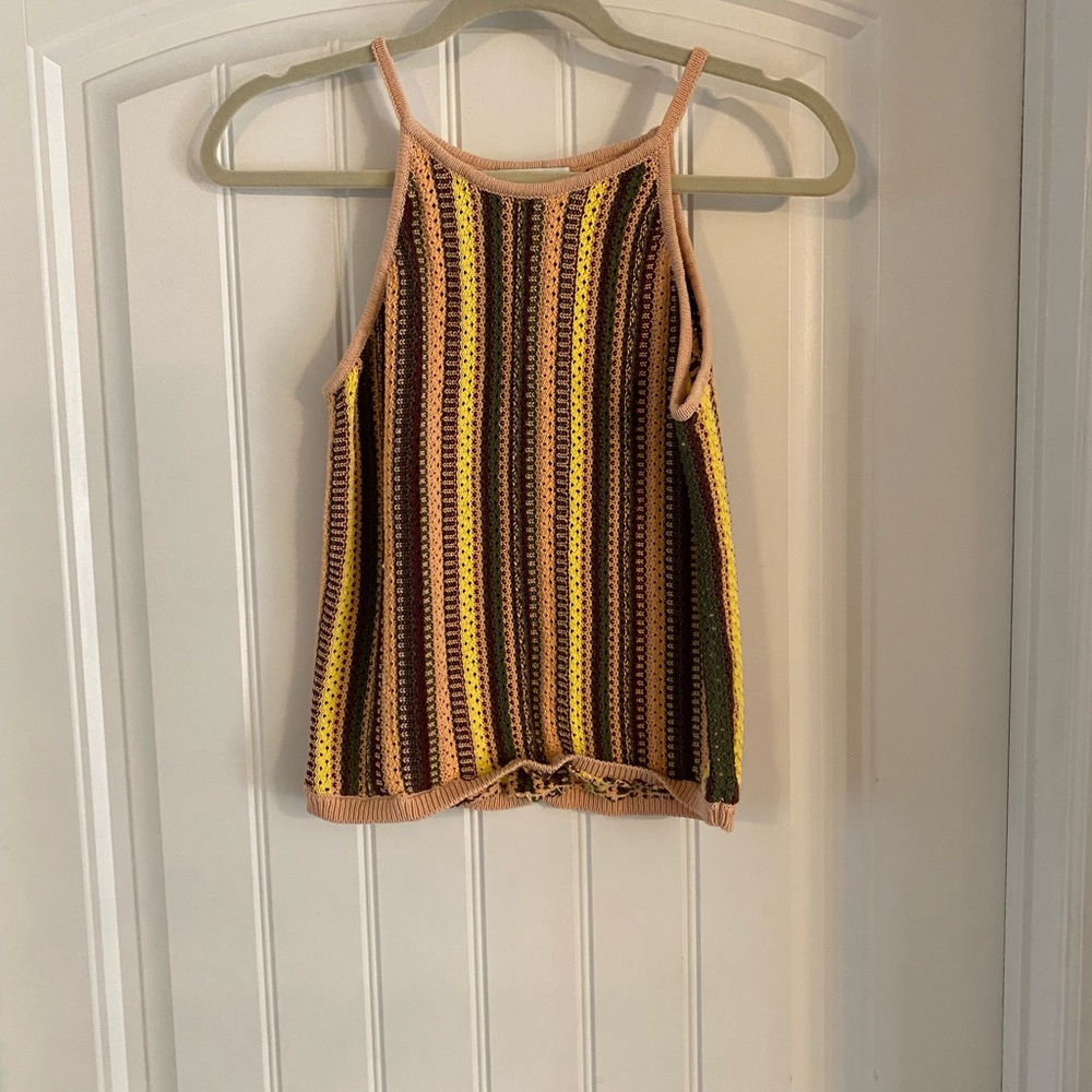 Madewell Striped Crochet Tank Top - Picture 2 of 6